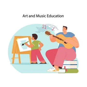 Creative arts concept. Flat vector illustration Stockillustratie