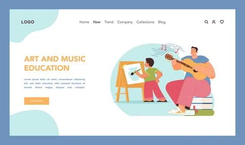 Creative arts concept. Flat vector illustration Illustrazione stock