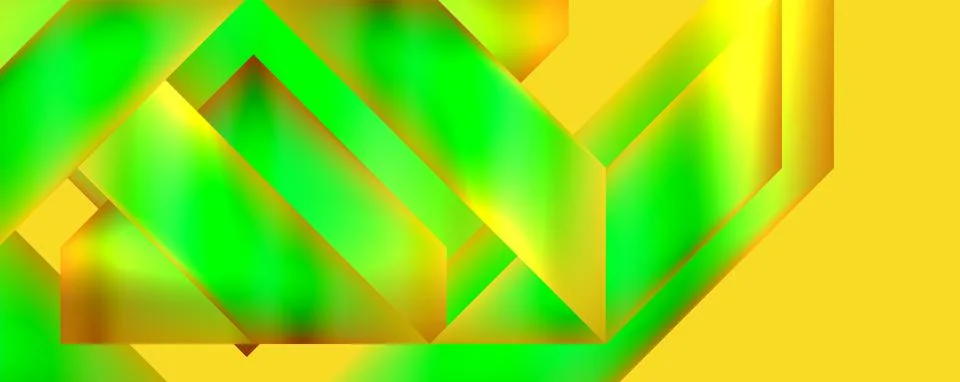 Creative arts with electric blue triangle pattern on yellow rectangle Stockillustratie