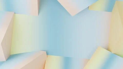 Creative arts pattern on electric blue rectangle sticky notes Illustrazione stock