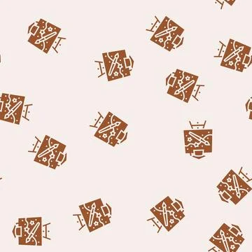 Creative arts primary school glyph seamless pattern 스톡 일러스트