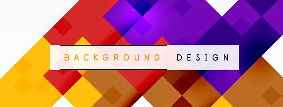 Creative arts with Triangle, Rectangle, and Font on a colorful background design Stock Illustration
