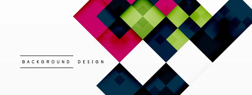 Creative arts with violet triangle and magenta rectangle background design Illustrazione stock