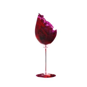 Creative artwork. Red wine texture made of red dye, liquid with drops and Stock Photos