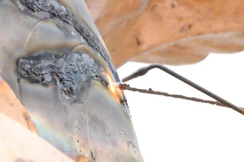Creative artwork by welding copper and gold metal 库存照片