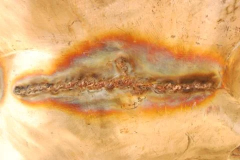 Creative artwork by welding copper and gold metal Stock Photos