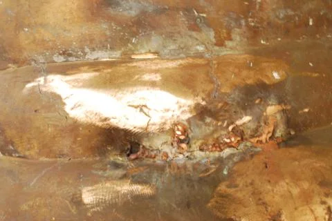 Creative artwork by welding copper and gold metal Stock Photos