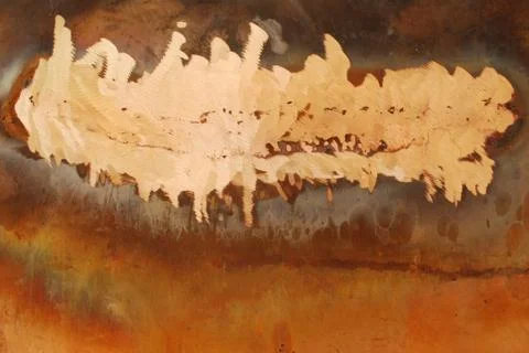 Creative artwork by welding copper and gold metal Stock-Fotos