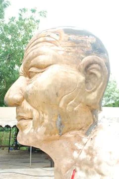 Creative artwork by welding copper and gold metal 库存照片