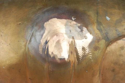 Creative artwork by welding copper and gold metal Stock Photos