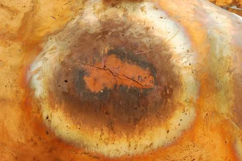 Creative artwork by welding copper and gold metal Stock Photos