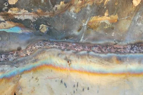 Creative artwork by welding copper and gold metal 库存照片