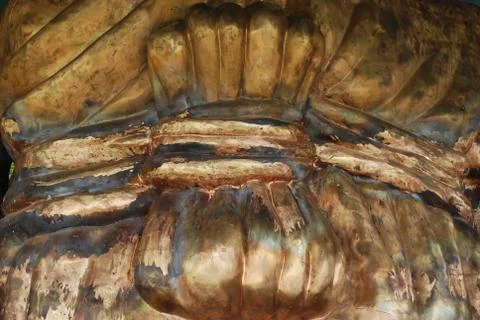 Creative artwork by welding copper and gold metal Stock Photos