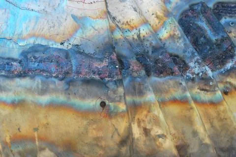 Creative artwork by welding copper and gold metal Stock Photos