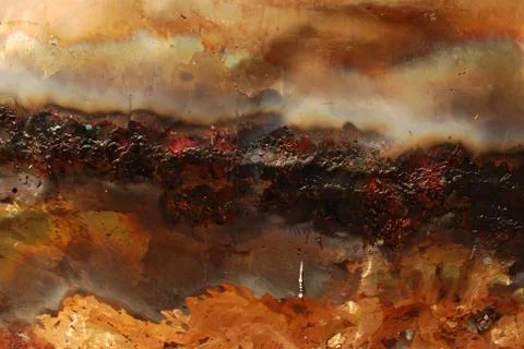 Creative artwork by welding copper and gold metal 库存照片