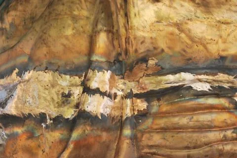 Creative artwork by welding copper and gold metal Stock Photos