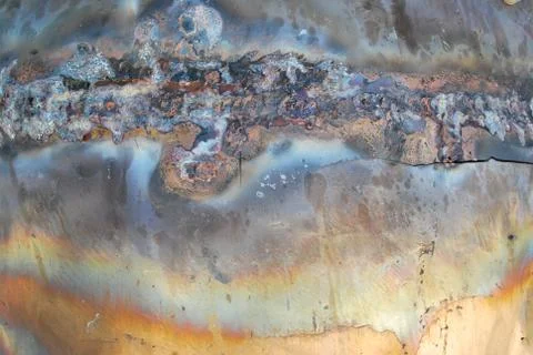 Creative artwork by welding copper and gold metal Фото
