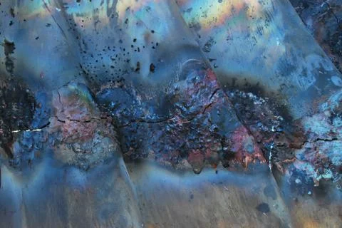 Creative artwork by welding copper and gold metal Stock Photos