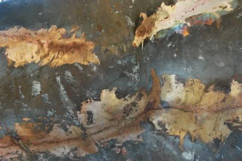 Creative artwork by welding copper and gold metal 库存照片