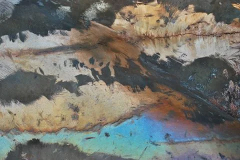 Creative artwork by welding copper and gold metal Stock Photos