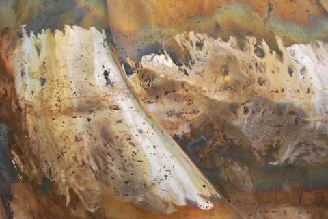 Creative artwork by welding copper and gold metal Stock Photos