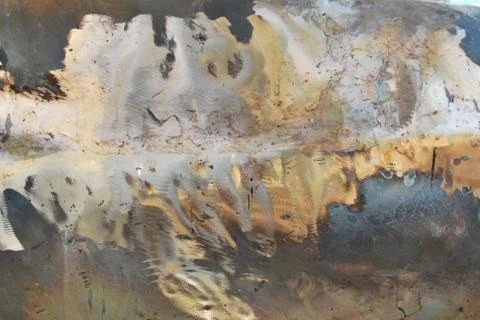 Creative artwork by welding copper and gold metal Stock Photos
