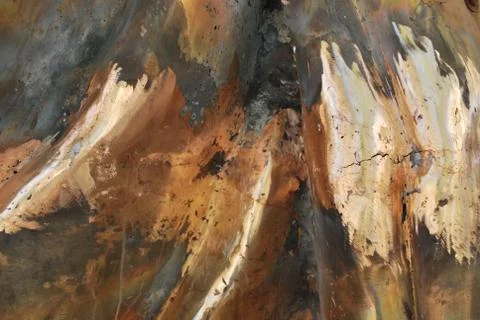 Creative artwork by welding copper and gold metal Stock Photos