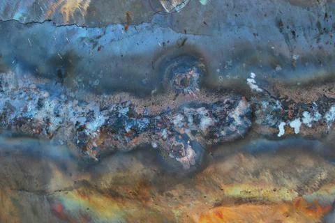 Creative artwork by welding copper and gold metal Stock Photos