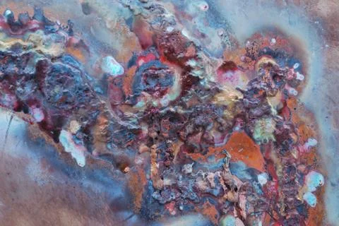 Creative artwork by welding copper and gold metal Stock Photos