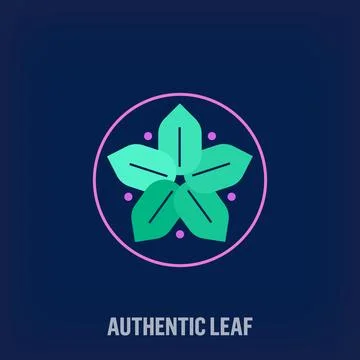Creative authentic leaf logo. Stock Illustration