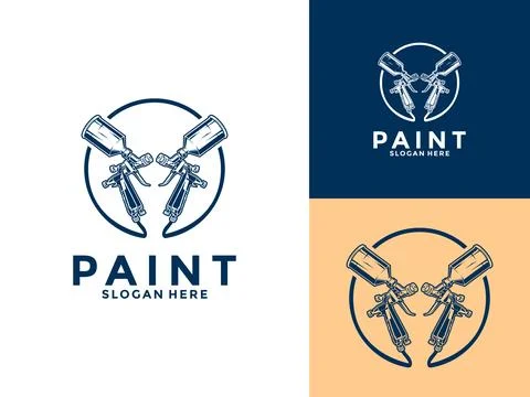 Creative auto paint logo vector, Car painting logo design vector illustration Stock Illustration