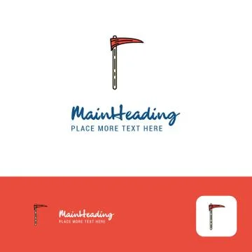 Creative Axe  Logo Design. Flat color Logo place for Tagline. Vector Illustra Illustration