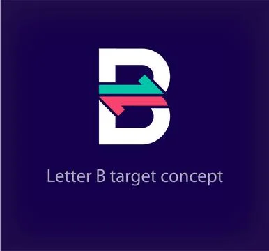 Creative B letter arrow logo design. Stock Illustration