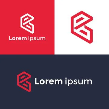 Creative B letter vector Template logo. B alphabet simple font icon monogram Stock Illustration