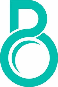 Creative B logo template with moon shape Stock Illustration