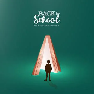 Creative back to school Day ads design. back to school Day, Celebrated in U.. Stock Illustration