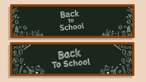 Creative back to school vector design Illustrazione stock