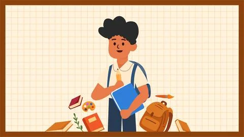 Creative back to school vector design Illustrazione stock