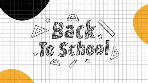 Creative back to school vector design Illustrazione stock