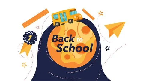 Creative back to school vector design Stock-Illustration