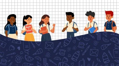 Creative back to school vector design Stock Illustration