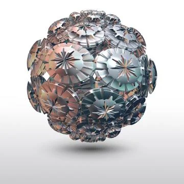 Creative background with 3D rendered element 스톡 일러스트