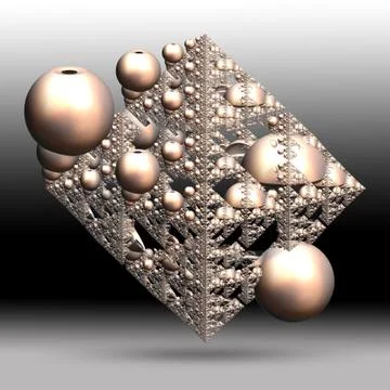 Creative background with 3D rendered element Stock Illustration