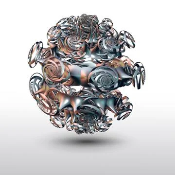 Creative background with 3D rendered element 스톡 일러스트