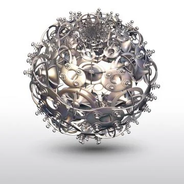 Creative background with 3D rendered element 스톡 일러스트