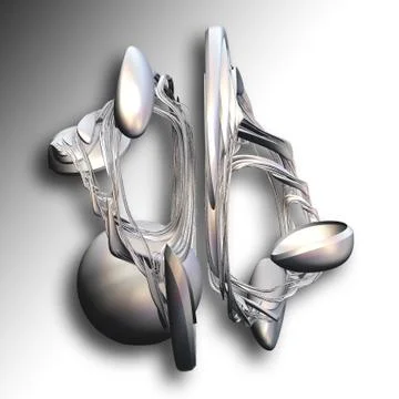 Creative background with 3D rendered element Stock Illustration