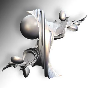 Creative background with 3D rendered element 스톡 일러스트
