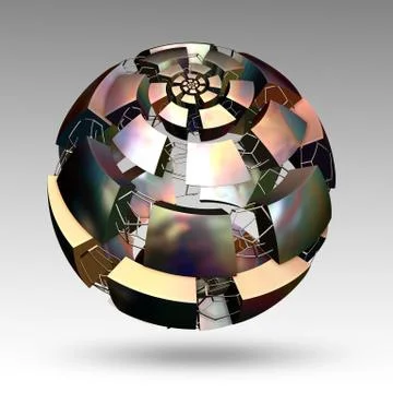 Creative background with 3D rendered element Illustrazione stock