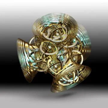 Creative background with 3D rendered element 스톡 일러스트