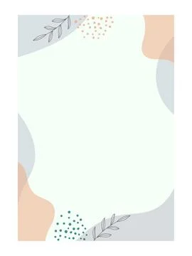 Creative background Abstract modern geometric with floral, Empty printable .. Stock Illustration